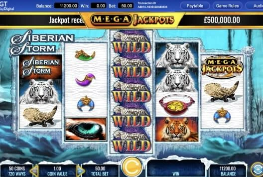 MegaJackpots Siberian Storm screenshot 2