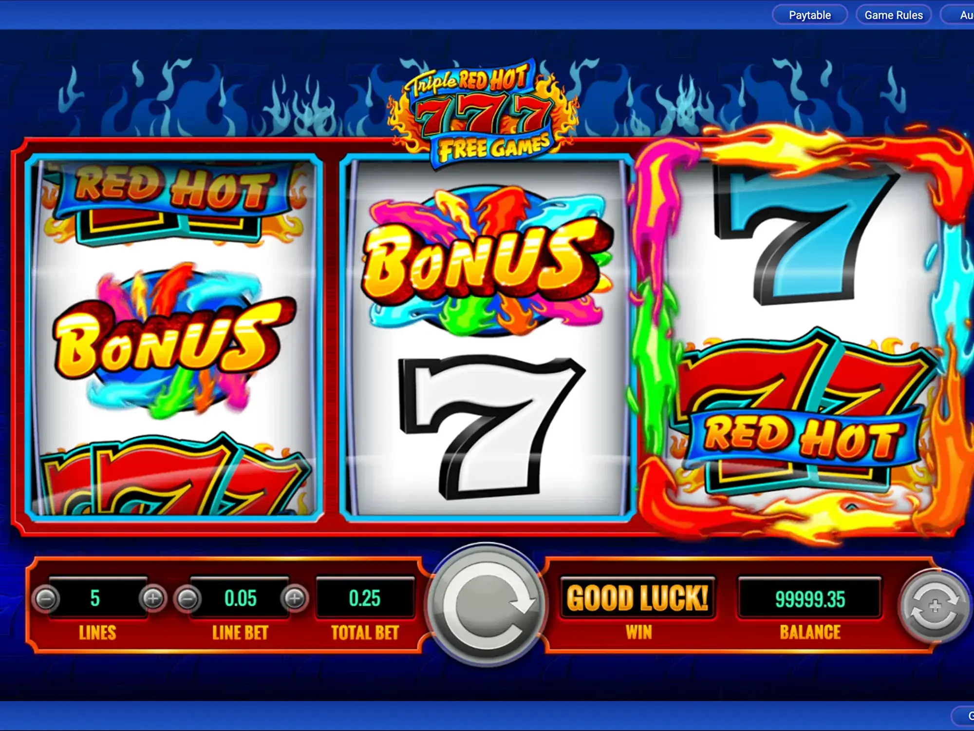 Triple Red Hot 777 screenshot 5