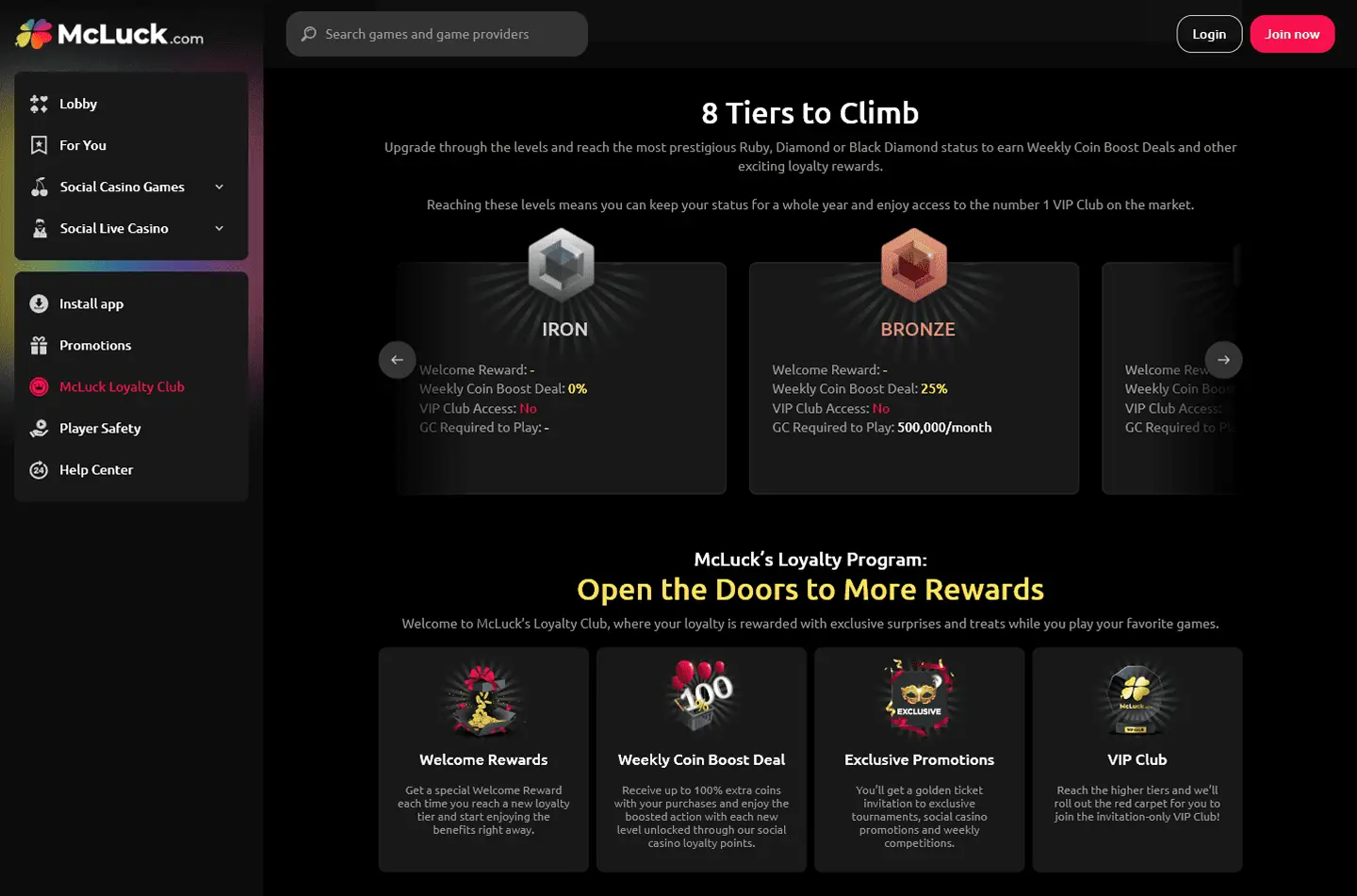 McLuck Casino screenshot 6